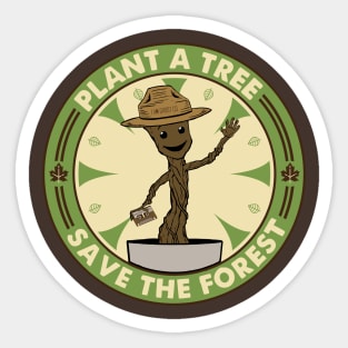 Plant A Tree Save The Forest Sticker